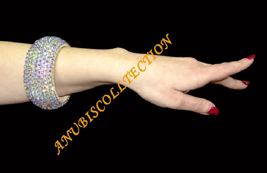 Pulsera redonda grande de cristal